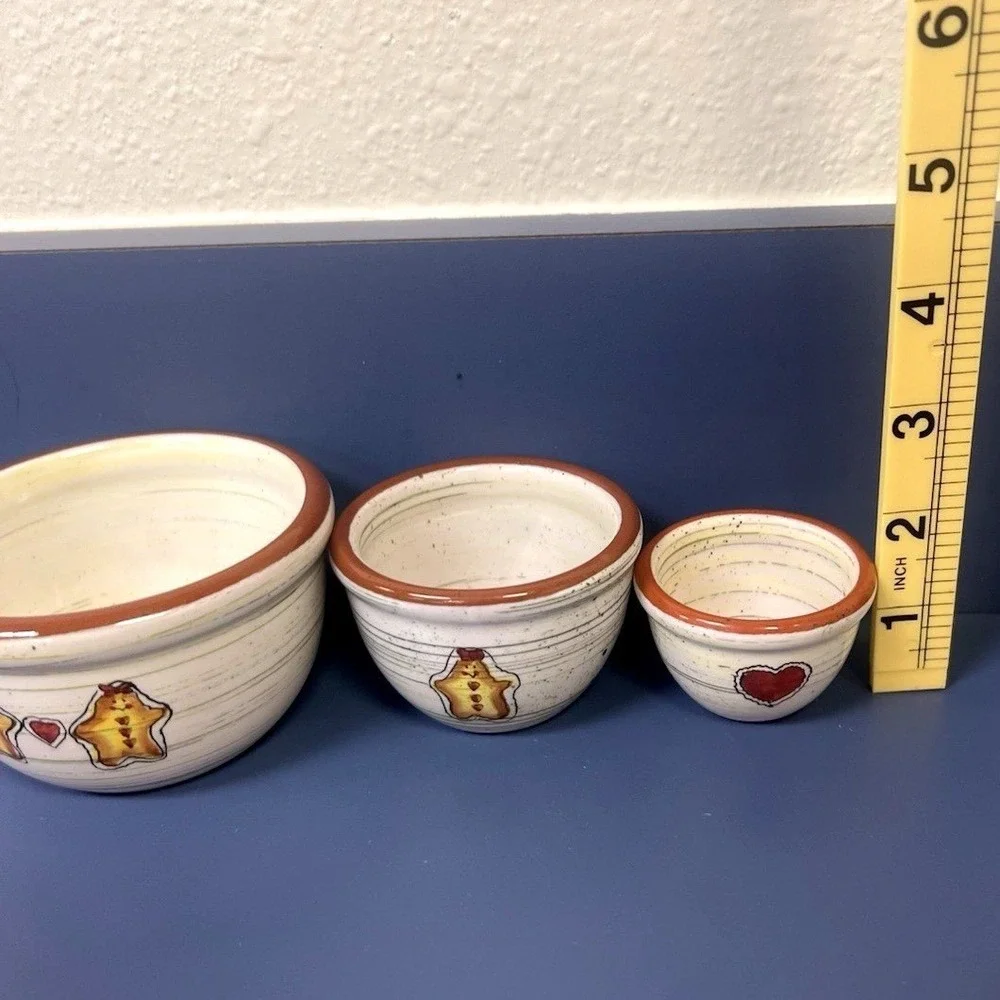 Boyds Bears Jilian's Sugar Spice Bowls 654616 Miniature Nesting Bearware Pottery